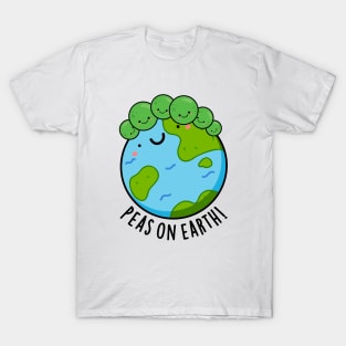 Peas On Earth Cute Veggie Peace Pun T-Shirt